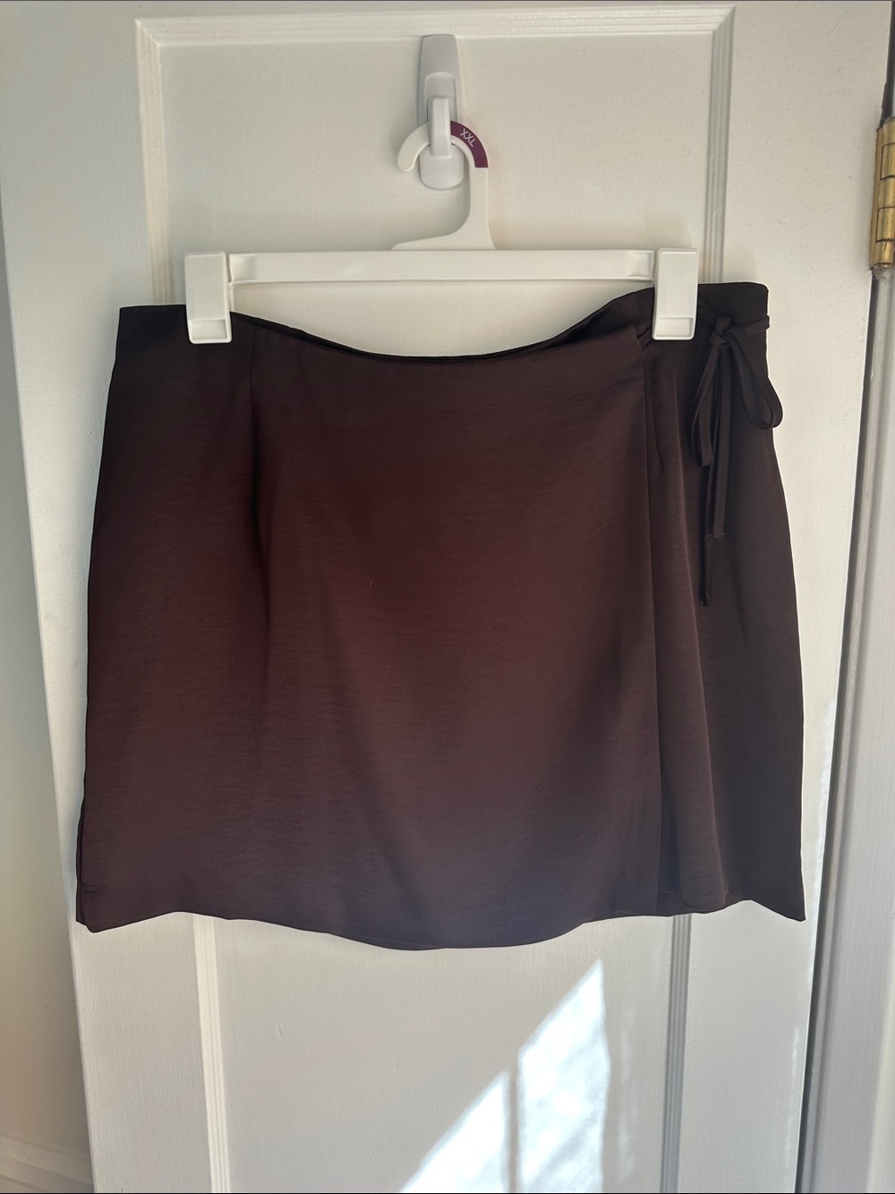 A New Day Brown Wrap Mini Skirt - XL
